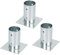 GAH-Alberts 211943 211653 - Manicotto avvitabile, per pali in legno rotondo o quadrato, zincato a caldo, Ø 81 mm, set da 3