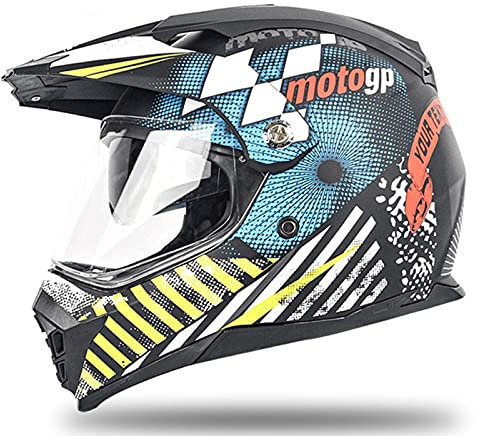 Kinder Motocross Helm Leichter Mit Visier Für Quad ATV Enduro Downhill Endurance Race DOT Approved Integralhelm Motorrad Cross Helm Für Jungen Damen Herren F,L