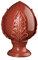 Baroni Home Pumo Pugliese Colorato, Pumo Decorativo in Porcellana Dipinta a Mano, Colore Rosso Corallo, Misure 11.5X11.5X18 cm