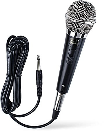 ZONADAH Professionelles Karaoke-Mikrofon Kabelgebundenes, unidirektionales dynamisches Mikrofon mit DREI Meter Kabel für Karaoke-Gesang, öffentliche Rede, Hochzeit, Bühne und Outdoor-Aktivitäten