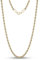 Cadoline Collana da uomo in acciaio inossidabile 316L color oro, 2 mm e 18 pollici, con corda a nodo