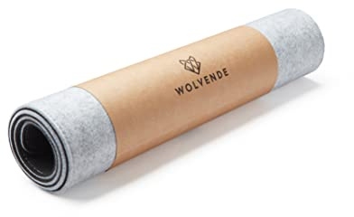 Wolvende Sous-main en feutre de qualité supérieure - Taille M - 30 cm x 90 cm - Sous-main multifonction pour bureau à domicile - Gris clair