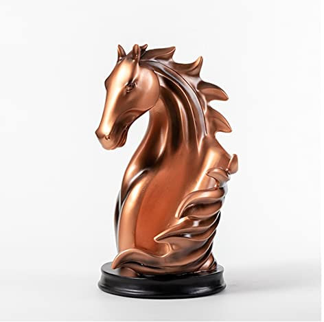 Wine Rack Horse Head Wine Rack, Animal Wine Bottle Holder Porch Home Living Room Wine Cabinet Simple Decoration Alcohol Rack (Color : Gold)