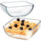 NUTRIUPS 1.3L Glass Bowl Glass Mixing Bowls Set Glass Salad Bowls Glass Bowls Glass Mixing Bowls Microwave Safe Clear Glass Bowls for Mixing, Storing, Preparing Square Bowl, (fblw-7)