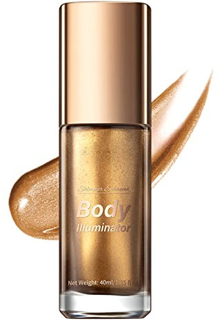 GL-Turelifes Flüssiger Body Highlighter Liquid Illuminator Makeup Shimmer Contour Liquid Face & Body Gloss Makeup Waterproof Moisturizing Beach Sexy Highlighter Gloss Oil (#4)