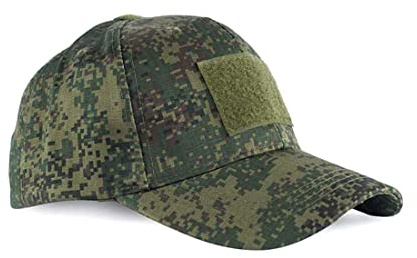 Taov Herren-Baseballmütze, Russische Baseballmütze mit Armee-Dreieckstuch Taktische militärische Tarnmütze (Green Camo)