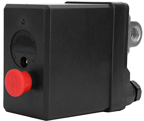 Pressostato 380V 3 Fasi 4 Fori Verticali, Pressostato 3 Poli Pressostato Valvola di Controllo Pressostato G1/4 per Compressore D'aria