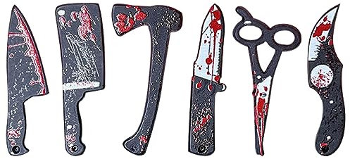 Abaodam 6st Winziger Ausstecher Halloween-Charme Halloween-Metzger-Requisite Party-Halloween-Charms Wohnkultur Kunstblut-Requisite Spukpuppenhaus-dekor Harz Miniatur Partybedarf
