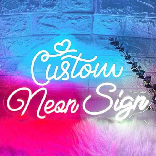 YGEQWK Neon Personnalisable, Enseignes Lumineuses Neon Personnalisé Prenom Neon Mural pour Decoration Chambre Anniversaire Fête Mariage Bar Lumière Mural Sign(12 couleurs)
