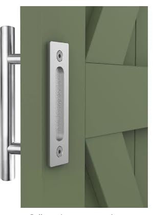 LTIYITL 24cm Stainless Steel Sliding Door Handle Barn Door Handle Silver