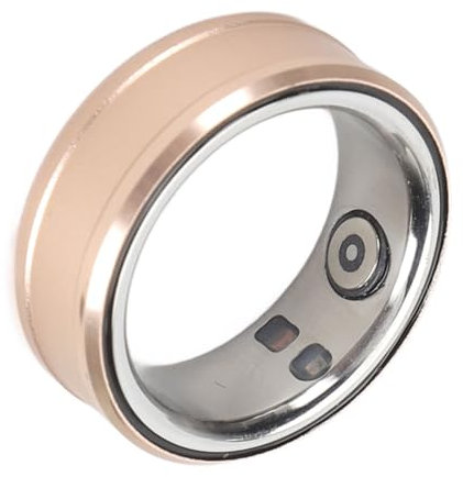 Asixxsix Smart Ring, Wiederaufladbarer Smart Ring Health Tracker, Tragbarer Tragbarer Fitness-Smart für Herzfrequenzüberwachung, Schlaf, Körpertemperatur (Roségold)
