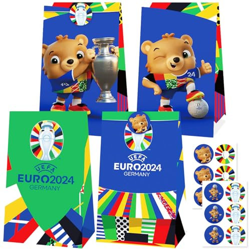 Atuoxing 12 Pcs Geschenktüten,Sticker Kollektion, 12x Stickertüten und 12 x Sammelsticker (A)