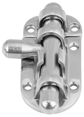 JT-HLM 316 Stainless Steel Barrel Slide Bolt -Heavy Duty Slide Gate Latch Bolt -Safety Door Lock for Bathroom Bedroom Shed Garden Toilet Boat, 3.5/4.5 in (112mm)