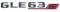 WHARGTSL 3D ABS Buchstaben Auto Heckklappe Abzeichen Aufkleber passend for Mercedes GLE63 AMG W166 W167 Emblem Logo Zubehör(Black Red GLE 63s)