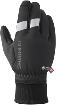 SHIMANO Fahrrad-Handschuhe Windstopper Primaloft, schwarz M
