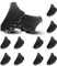 Wanderstöcke Aufsätze 12 Stück, Profi Wanderstock Aufsatz Set für alle gängigen Wanderstöcke & Nordic Walking Stöcke, Gummipuffer Pads für Trekkingstöcke, Asphalt, Kies & Gebirge (Gelände)