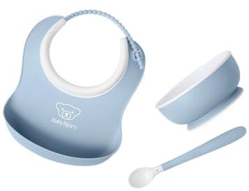 BabyBjörn Kindergeschirr, 3 Teile, Blassblau