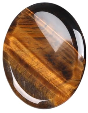 Pierres de Préoccupation, Pierre pour le Pouce, Pierre de Préoccupation pour le Pouce en Cristal, Pierre du Pouce pour Équilibrer le Reiki, Thérapie, Méditation (Œil de tigre)