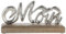 Schriftzug Moin Möwe Dekoschriftzug Mangoholz Aluminium Holz Silber 23x11x5 cm