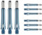 Target Darts Grip Style Aluminium Shaft - Pack of 9 | Blau, Kurz (34.8mm) | Professionelles Dartzubehör, 2BA Shaft Multipack mit Ringen, Dart Shaft Multipack, Dartstiele