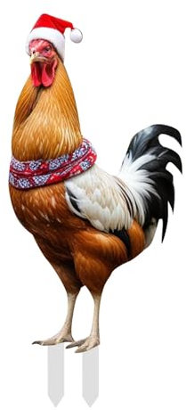 Weihnachtlicher Hühner-Igel-Kaninchen, 2D-Flachdruck, Acryl-Einlegekarte, Bodenpfahl-Einlegekunst, Garten, bunte Weihnachtsdekoration, geeignet für den Weihnachtshof, 25 cm Baby Katzen (B, 27x20cm)