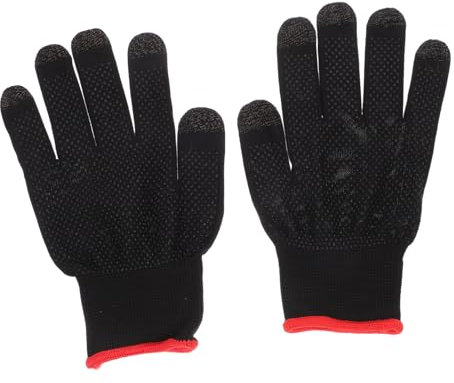 OKUMEYR Gaming Finger Gloves for Mobile Anti-sweat Breathable Touch Screen Finger Sleeves 2-piece Set for Gamers High Sensitivity Comfortable Fit Black