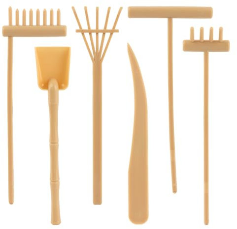 6Pcs Mini Zen Garden Tools Set With Sand Rake - Meditation Rock Garden Accessories With Pushing Sand Pen for Office and Home Decor