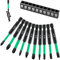 10 Stück 70mm Bitsatz mit starkem Magnetkopf langer Schraubendreher Bit Set für Schlagschrauber, Phosphid Schwarz Schraubendreher Zubehör