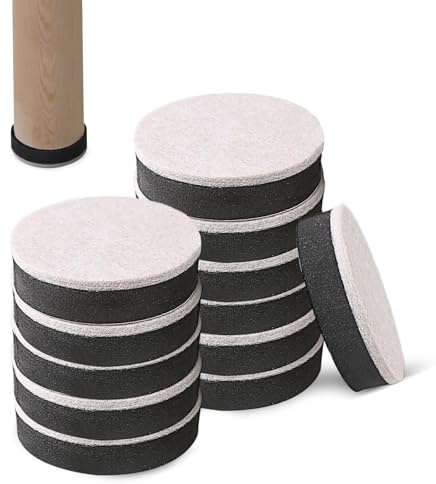 12 Pezzi Rialzi per Mobili Piedini, Rotondi Piedini Feltro Antiscivolo Rialzo per Mobili Adesivi per Fissaggio dei Mobilie Proteggere del Pavimento 6 cm