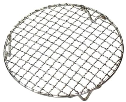 XIRUIFI 15–60 cm Grillnetz, 304 Edelstahl, rund, mit 2 cm Fuß, Grillgitter, Camping, Outdoor, Airfryer kompatibles Drahtnetz (55 cm)