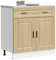 HOMTAKIE Armoire de Cuisine Porto chêne Sonoma Bois d'ingénierie 1x Meuble Bas (2 Portes 2 tiroirs) 80 cm
