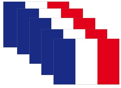 5Packs 7x10cm FRANCE AUTOCOLLANTS Sticker Drapeau France