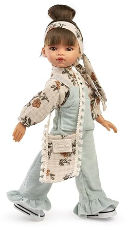 Antonio Juan Puppen, Emily Boho Fashion, 33 cm, Körper aus Vinyl, moderner Look mit Stoffen und Originalfarben, inklusive Zubehör