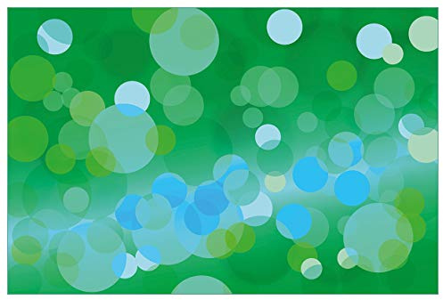 Wallario Küchenrückwand selbstklebend 90 x 60 cm, Motiv: Grüne und Blaue Kreise - harmonisches Muster | Spritzschutz abwischbar & pflegeleicht