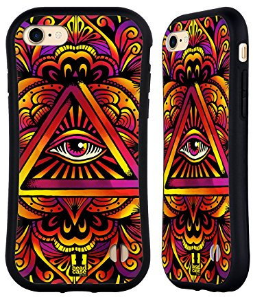 Head Case Designs Colourful Auge Göttlicher Vorsehung Hybride Handyhülle Hülle Huelle kompatibel mit Apple iPhone 7/8 / SE 2020 & 2022