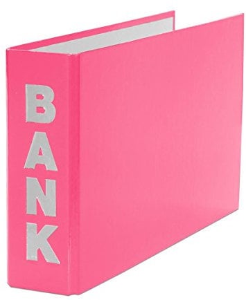 Bankordner / 140x250mm / für Kontoauszüge / Farbe: pink