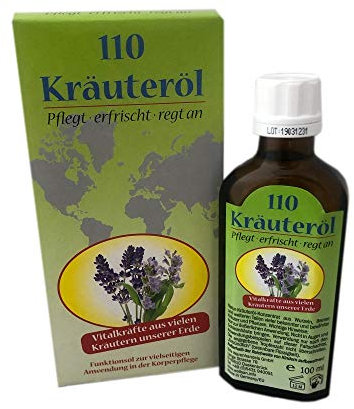 100ml Kräuteröl mit Vitalkräften | Massageöl | Körperpflegeöl | Körperpflege | Funktionsöl aus 110 Kräutern