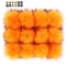 Flauschige Kunstfell-Pompons mit Druckknopf zum Stricken von Mützen, Kleidungsaccessoires, 15,2 cm, 12 Stück Orange