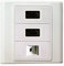HDMI + HDMI + RJ45, réseau Ethernet Cat5e Cat6 Ports Keystone, Information Cache de la Plaque Murale Plaque de Montage Mural Plaque Avant Port de Connexion