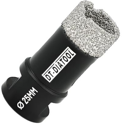 DT-DIATOOL Foret Diamant 25mm Scie Cloche pour Forage à Sec Carrelage Porcelaine Marbre Céramique Granit