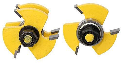 Pilang Zxxin-Fräser, 2 Teile/Satz Bohrfräsen Carving Set, Frässchneider für Holz 1/4Schaftzunge Nut Router Bits, Langlebiges Zubehör