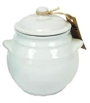Verano Spanish Ceramics Rustic Pastel Fully Dipped Storage Jar with Lid - Decorative Home Décor Kitchen Restaurant Café Dining Tea Bag Cannister Ceramic Pot Utensil Holder - Duck Egg Blue 15cm