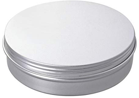 EXCEART 100ml Aluminum Tin Cans Round Balm Tins Cans Empty Containers with Screw Lids for Salve Spice Candy Cosmetic Lip Balm Candle Silver