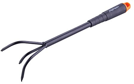 MIVOS Artiglio da Giardino in Acciaio per Dissodare e Arieggiare Il Terreno/Sarchiello da Giardino per la Cura del Giardino/Coltivatore Manuale con 3 Artigli/Larghezza 9 cm