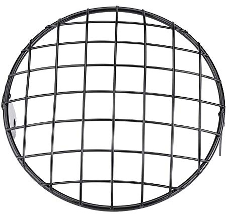 Maglia del faro della motocicletta, modifica protettiva Griglia del faro anteriore del motociclo del diametro di 20,32 cm per Autocycle(Nero)