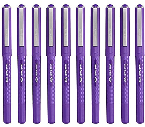 uni-ball UB-157D Liquid Ink Rollerball Pens - 0.7mm - Violet Ink - Pack of 10