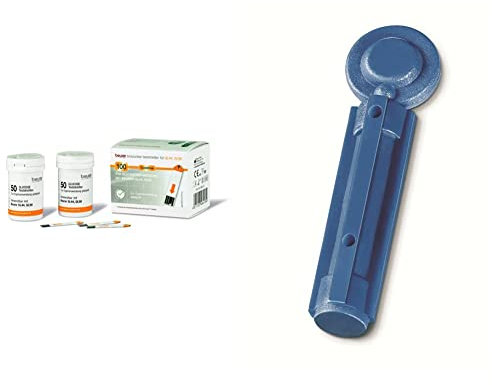 Beurer GL 44 & GL 50 Teststreifen, 2er Pack (2 x 50 Teststreifen) & Lanzetten 457.01, 100 Stück