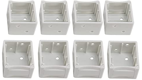 Toranysadecegumy 1 Inch Blind Brackets White Box Mounting Window Blinds Headrail (8)