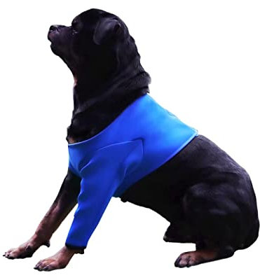 Hunde Erholungsanzug, Kegelhalsband Alternative, Abriebfeste Hunde Erholungshülle, Haustierwunden verhindern Lecken, Biss, Nässe und Infektion, waschbar und wasserdicht (Blau, XXL)