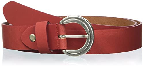 MGM Damen Coloured Basic Gürtel, Rot, 100